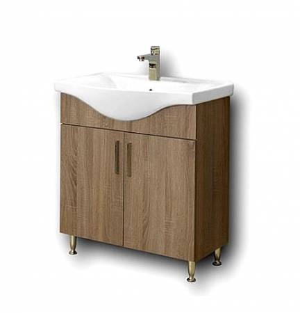 Σετ Έπιπλο Μπάνιου SIENA SONOMA DARK 75 9SSI075SD0W Πάγκο 72x34x83cm