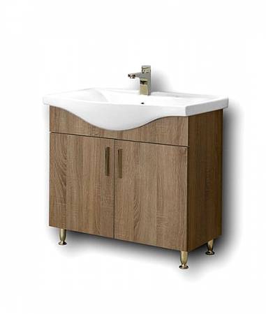 Σετ Έπιπλο Μπάνιου SIENA SONOMA DARK 90 9SSI090SD0W Πάγκο 90x34x83cm