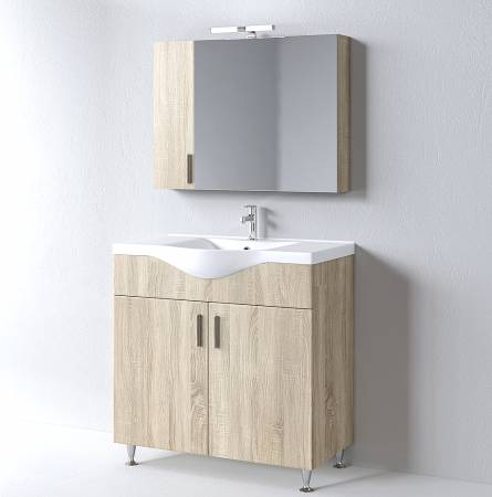 Σετ Έπιπλο Μπάνιου SIENA SONOMA 90 9SSI090SN0W Πάγκο 90x34x83cm
