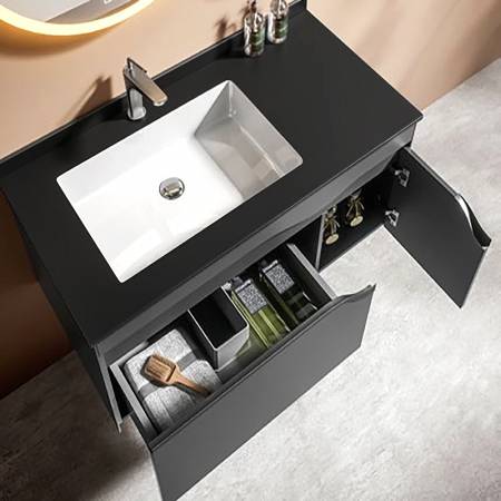 ΣΕΤ ΠΑΓΚΟΥ DIVA 100cm PLYWOOD χρ.ANTHRACITE S3BDIV100ANTH