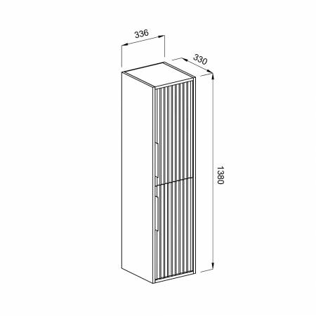 Στήλη HOLE Λευκό MDF 18mm Λάκα 34 3CHOL034WHM κρεμαστή