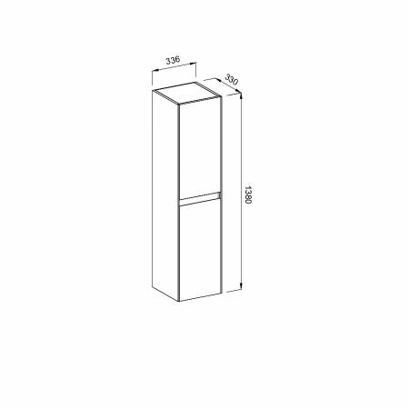 Στήλη MALAGA Γκρι MDF 18mm Λάκα 34 3CMAL034GRM κρεμαστή