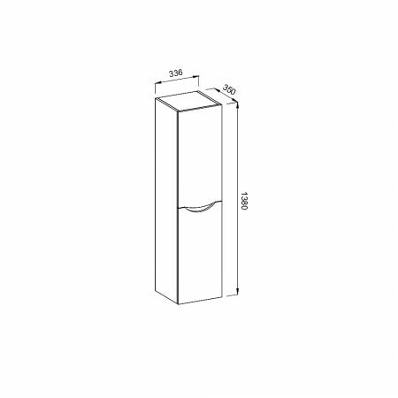 Στήλη SMILE Ανθρακί / Barok MDF 18mm Λάκα 34 3CSMI034ABM κρεμαστή