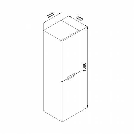 Στήλη TREND Ανθρακί MDF 18mm Λάκα 34 3CTRE034ABM κρεμαστή