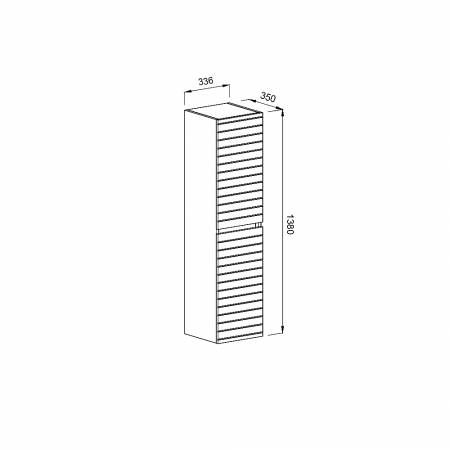 Στήλη VEGA Καπουτσίνο MDF 18mm Λάκα 34 3CVEG034CAM κρεμαστή